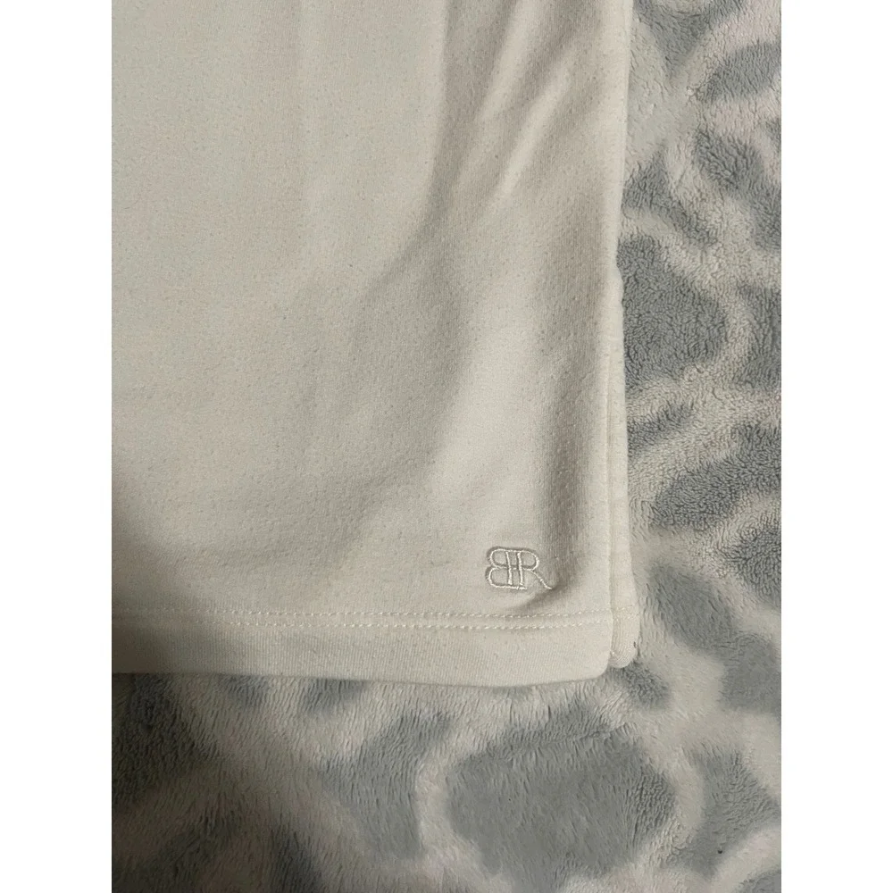Banana Republic Mens Cream Long Sleeve Crew Neck Relaxed Fit Top Medium
